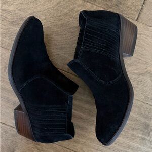Lucky Brand Black Suede Ankle Boots